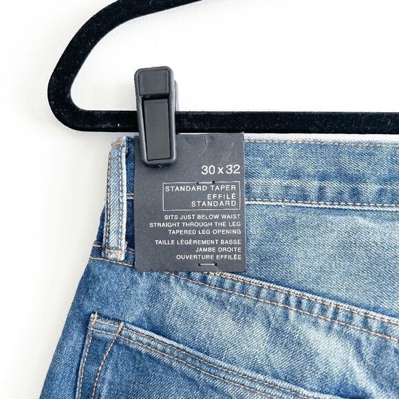 GAP 1969 Men's Denim Jeans Straight Leg Tapered Blue Wash Size 30x32 - Picture 6 of 11